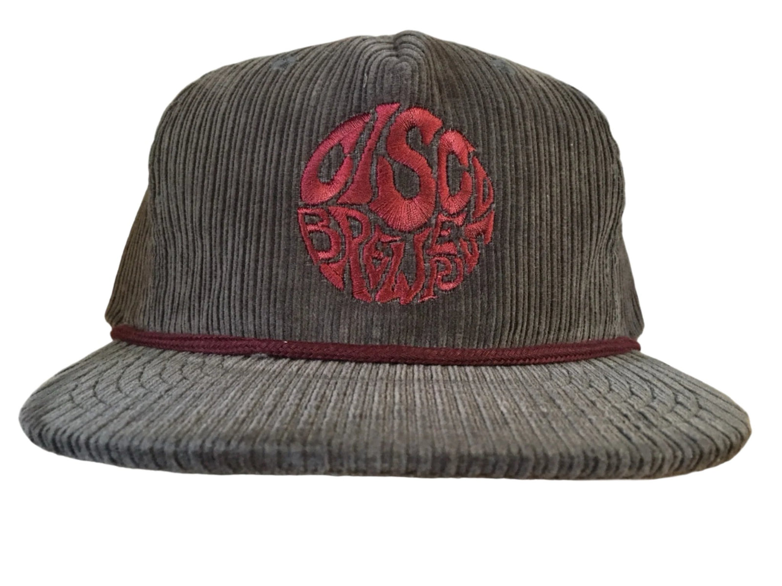 5-Panel Grey Corduroy Rope Hat