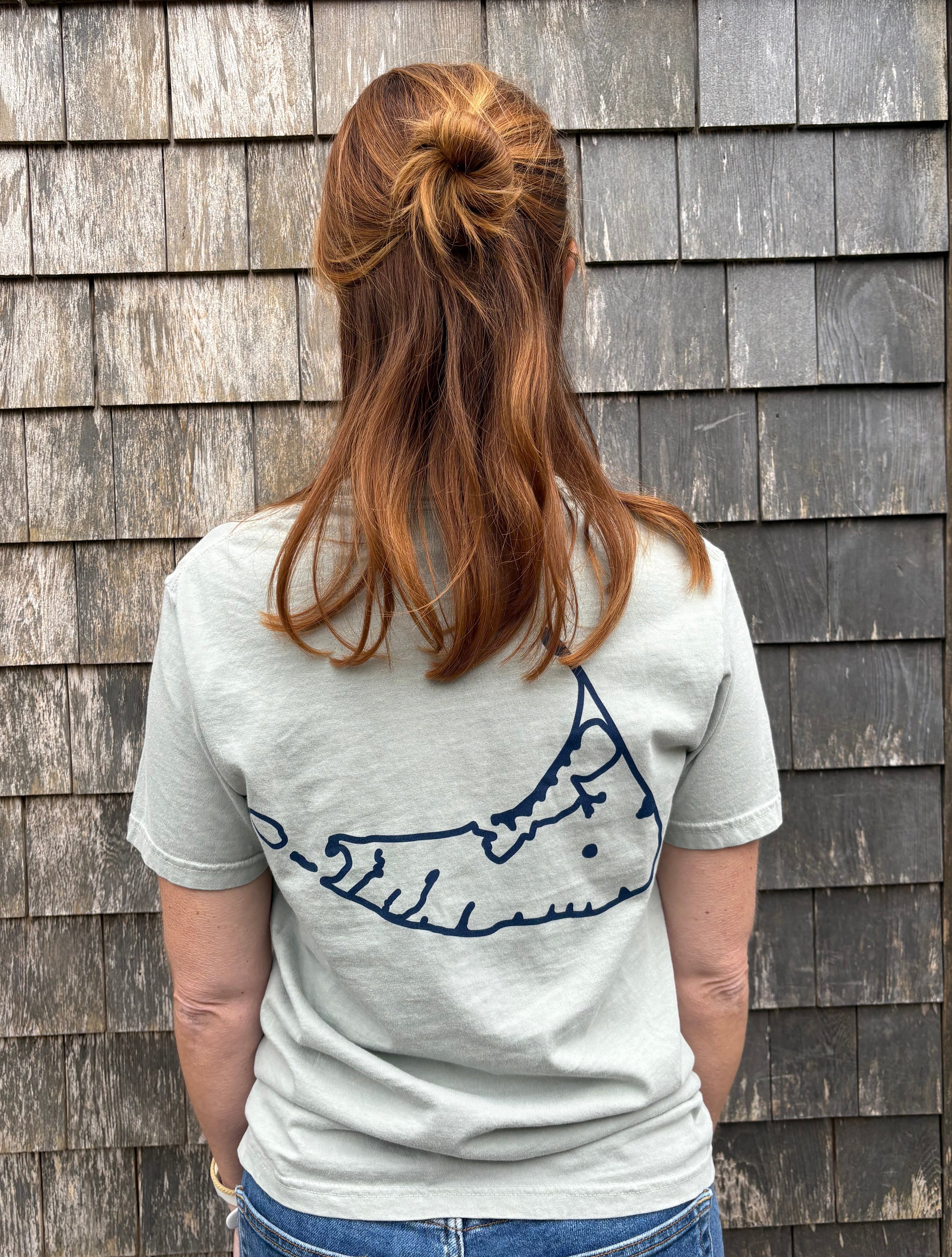 Nantucket Island Icon Outline T-Shirt