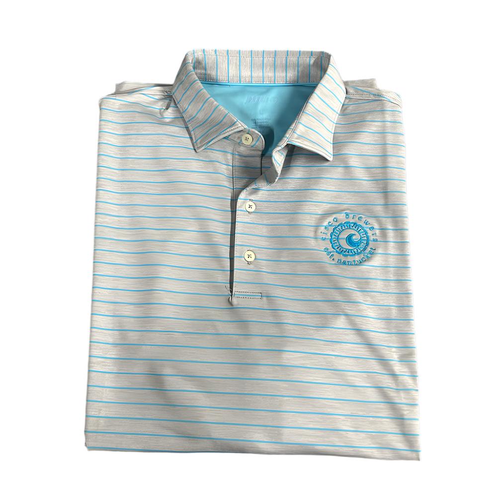 Johnnie-O Striped Newton Performance Polo