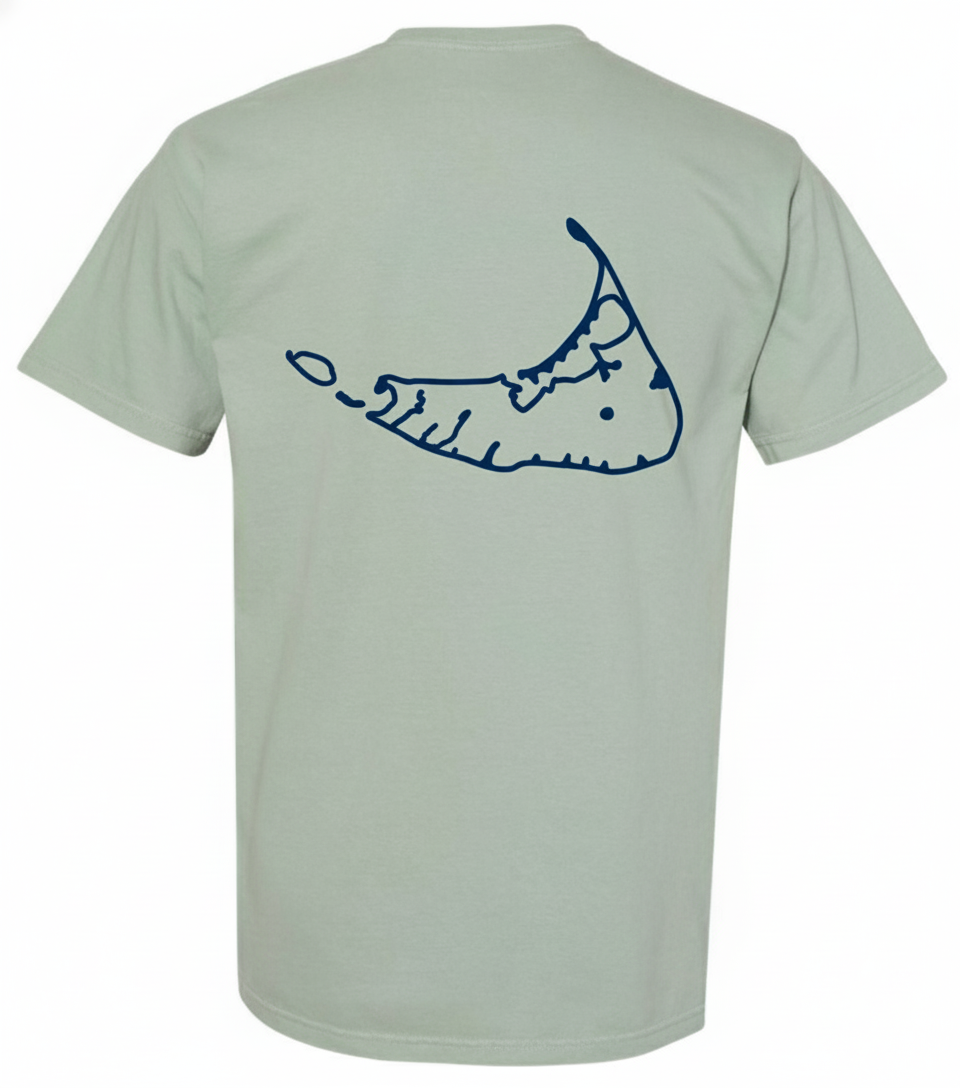 Nantucket Island Icon Outline T-Shirt