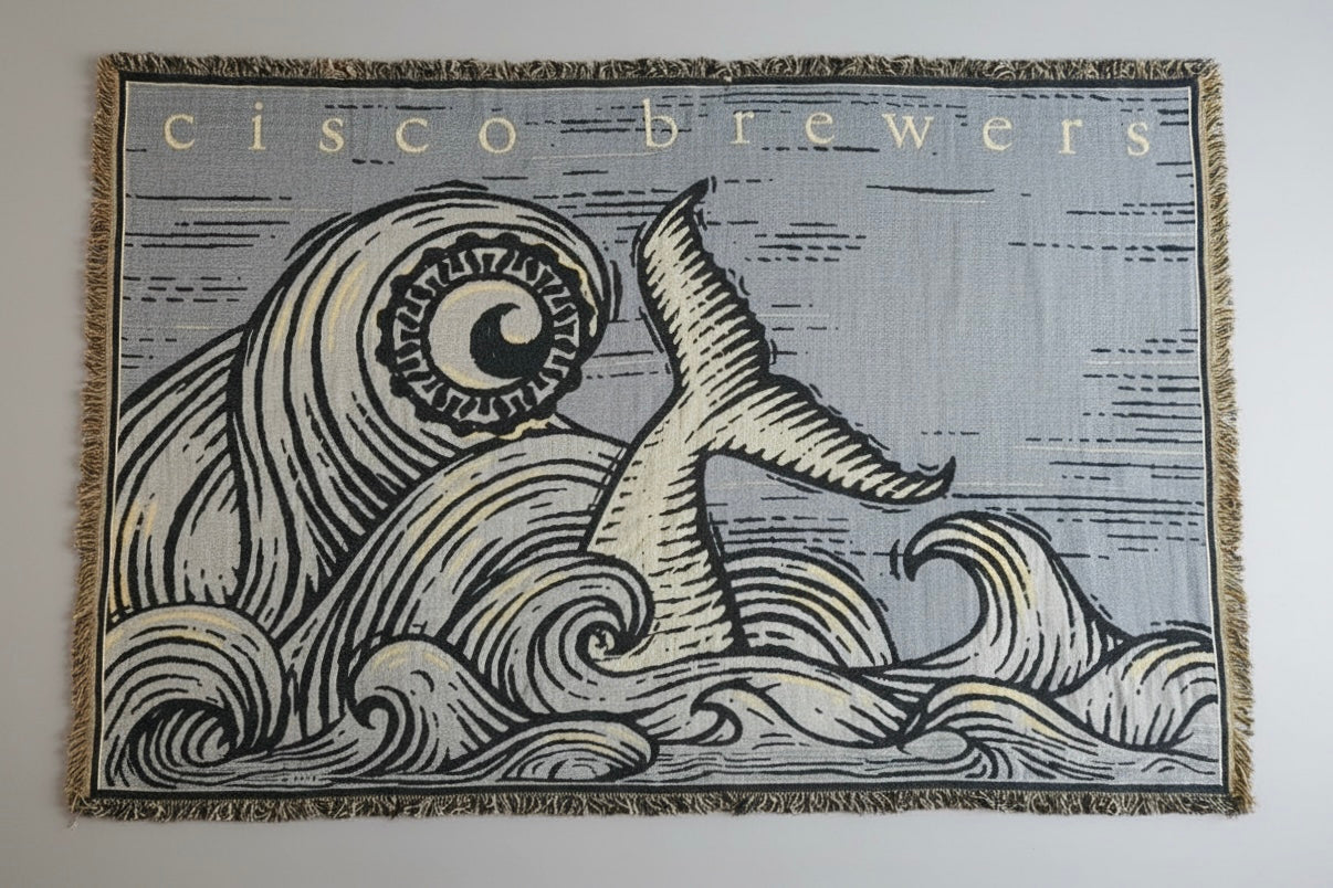 Woven Whale's Tale Blanket