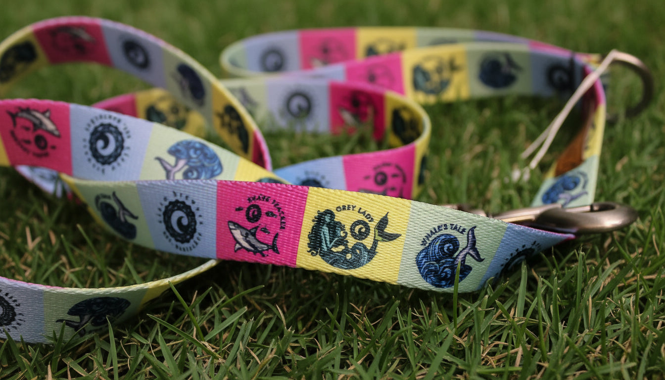 Pawsitivity Beer Label Dog Leash