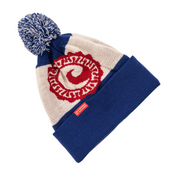Cisco Brewers Pom Beanie - Red / Cream / Blue