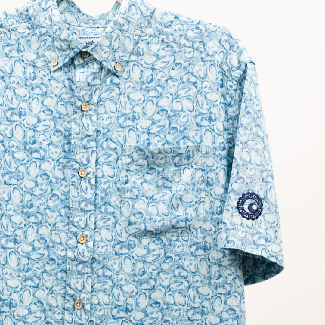 Southern Tide Oyster Print Button Down Shirt