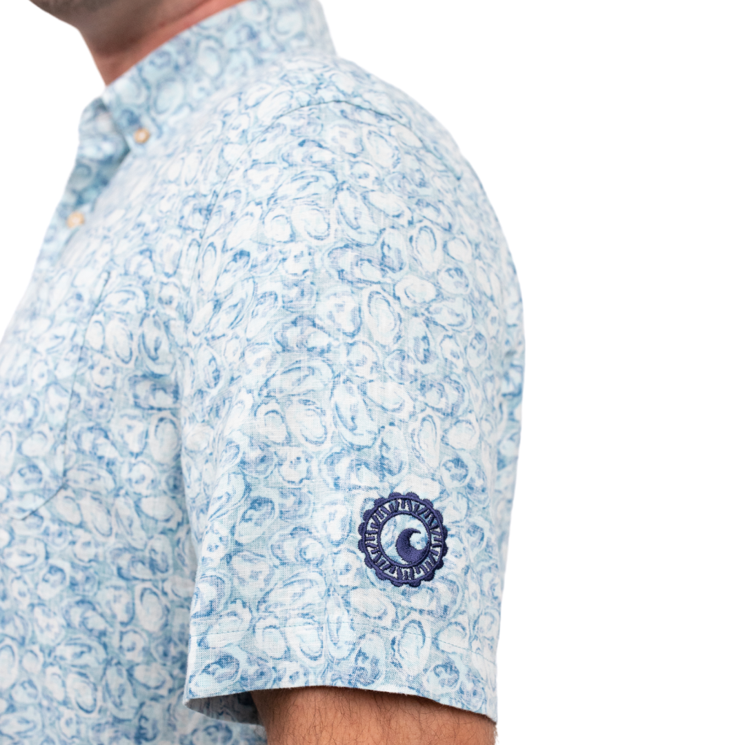 Southern Tide Oyster Print Button Down Shirt